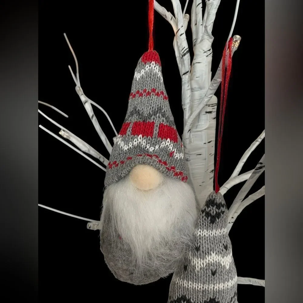 ‎GNOME GRAY ORNAMENTS SET of 3 NWT